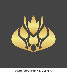 Abstract foliate elements. Floral decoration.