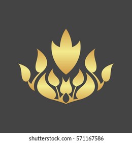 Abstract foliate elements. Floral decoration.