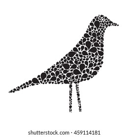Abstract folklore bird, silhouette. Vector illustration EPS 10