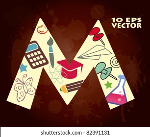 abstract font, alphabet.