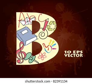 abstract font, alphabet.