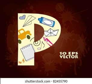 abstract font, alphabet.