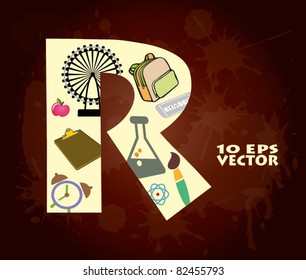 abstract font, alphabet.