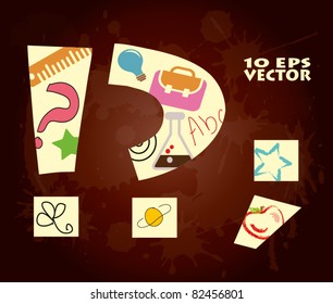 abstract font, alphabet.