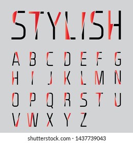 Abstract font and alphabet Vector design