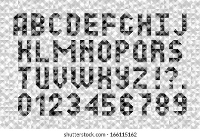 Abstract Font Black White Abstract Alphabet Stock Vector (Royalty Free ...