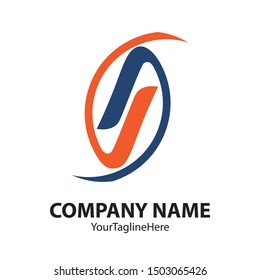 abstract font business logo vector image