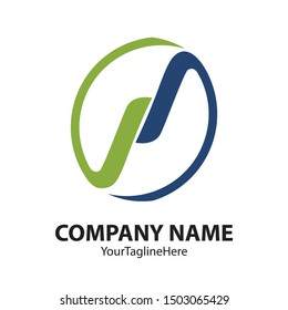 abstract font business logo vector image