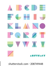 abstract font with color illusion