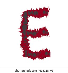 abstract font E for many business up to customer design on website.