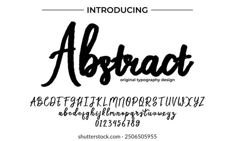 Abstract Font Stylish brush painted an uppercase vector letters, alphabet, typeface