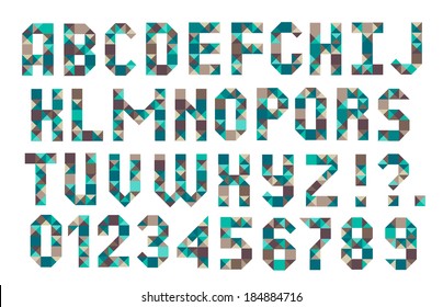 Abstract font. Vector abstract alphabet 