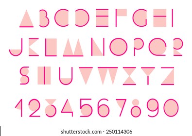 Abstract font. Vector abstract alphabet