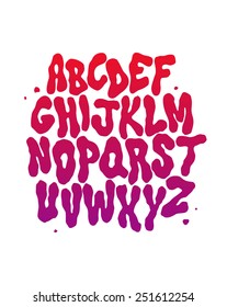 Abstract font. Vector alphabet