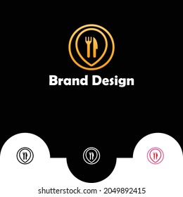 Abstract food logo design template.
hotel or restaurant logo design.