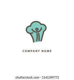 Abstract food logo icon vector design. Recipe, cooking, course, cafe, restaurant, fast food vector logo. Editable Design. Chef cap logo. Cooking food, menu web icon.Abstract sign, vector logotype.