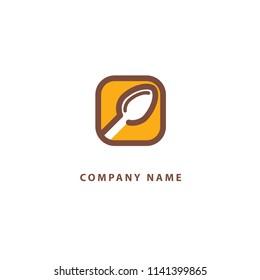Abstract food logo icon vector design. Recipe, cooking, course, cafe, restaurant, fast food vector logo. Editable design. Cutlery logo. Cooking food, menu web icon.