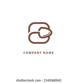 Abstract food logo icon vector design. Recipe, cooking, course, cafe, restaurant, fast food vector logo. Editable design. Cutlery logo. Cooking food, menu web icon.