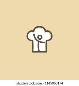 Abstract food logo icon vector design. Recipe, cooking, course, cafe, restaurant, fast food vector logo. Editable Design. Happy cooking people  logo. Cooking food, menu web icon.