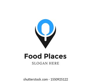 Abstract Food Places Logo,Modern template design.Vector illustration