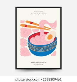 Abstract food posters template. Modern trendy Matisse minimal style. Kitchen and restaurant decor. Hand drawn design for wallpaper, wall decor, print, postcard, cover, template, banner.