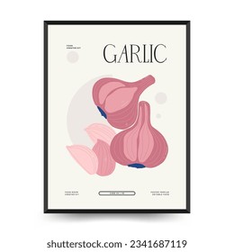 Abstract food posters template. Modern trendy Matisse minimal style. Kitchen and restaurant decor. Hand drawn design for wallpaper, wall decor, print, postcard, cover, template, banner.