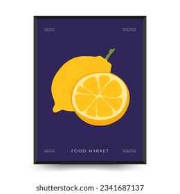 Abstract food posters template. Modern trendy Matisse minimal style. Kitchen and restaurant decor. Hand drawn design for wallpaper, wall decor, print, postcard, cover, template, banner.