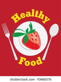 abstract food sticker. vector illustration
