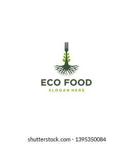 Abstract food tree logo design, root vector - Food of nature logo design inspiration isolated on white background illustrator vector EPS 10