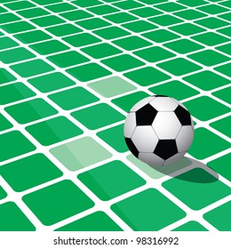Abstract football background with perspective green square