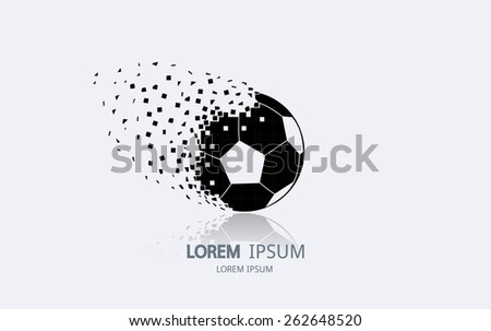 Abstract football ball logo. Vector logotype design.