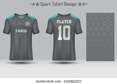Abstract Football Jersey Geometric Pattern Mockup Template Sport T-shirt Design