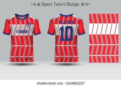 Abstract Football Jersey Geometric Pattern Mockup Template Sport T-shirt Design