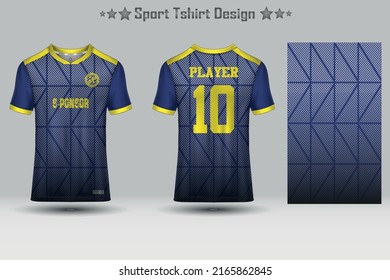 Abstract Football Jersey Geometric Pattern Mockup Template Sport T-shirt Design