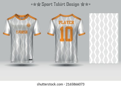 Abstract Football Jersey Geometric Pattern Mockup Template Sport T-shirt Design
