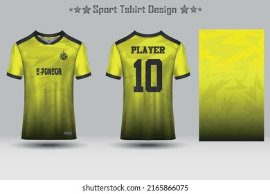 Abstract Football Jersey Geometric Pattern Mockup Template Sport T-shirt Design