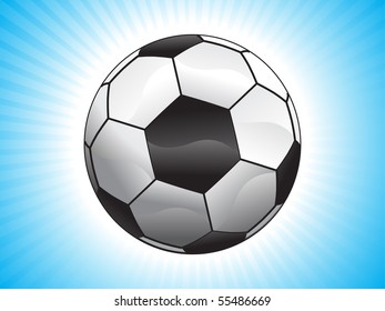 abstract football with shining rays vector illustration