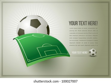 Abstract football (soccer) design template. All elements are layered and grouped in vector file. Easy editable.