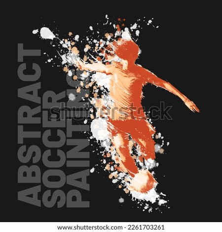 abstract football soccer painting player