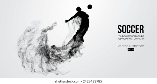 Abstract football soccer player man in action isolated white background. Vector illustration