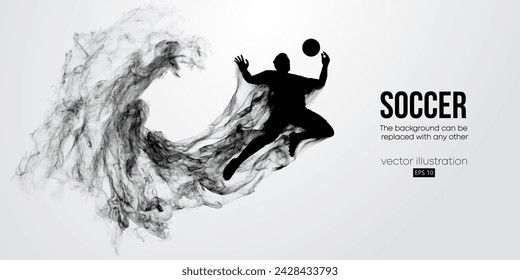 Abstract football soccer player man in action isolated white background. Vector illustration