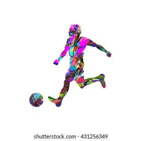 abstract football (soccer) player silhouette 