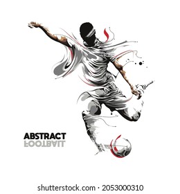 abstract football soccer splash painting