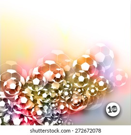 Abstract Footballs Design Background, vector illustration.