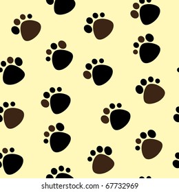abstract footprint repetition in yellow