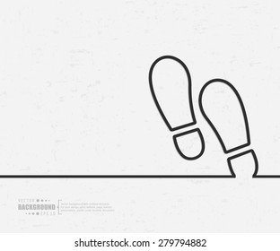 Abstract footprint shoe vector background. For web and mobile applications, illustration template design, creative business info graphic, brochure, banner, presentation, concept poster, cover, booklet, document.