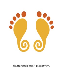 Abstract footprint vector logo, footprint logo
