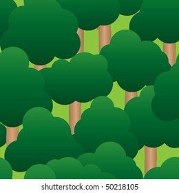 Abstract forest background. Seamless pattern. Vector illustration.