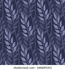 Abstract forest  grass and branch seamless pattern. Vector illustration on background