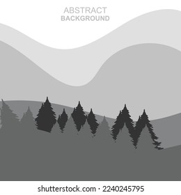 Resumen Diseño de fondo del vector de las montañas forestales